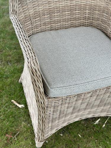 Raffles Bay Outdoor Wicker Chair with Outdoor Seat Cushion - Natural
