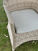 Raffles Bay Outdoor Wicker Chair with Outdoor Seat Cushion - Natural