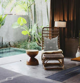 Cushion Cover - Palm Tree - Grey / Natural - 550 X 550