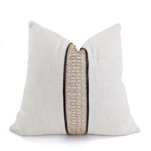 Cushion Cover - Braid - Cream / Natural - 550 X 550