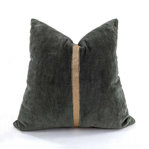 Cushion Cover - Braid - Green / Gold - 550 X 550