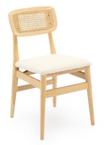 Boston Elm Dining Chair with Boucle Dining Chair - Natural