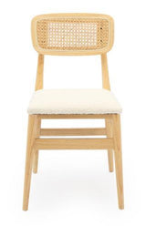 Boston Elm Dining Chair with Boucle Dining Chair - Natural