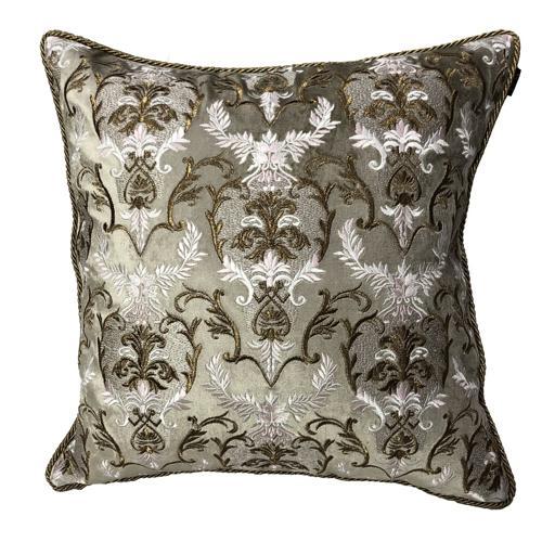 Cushion Cover - Hand Embroidered - Multi Coloured with Floral Design - 550 X 550