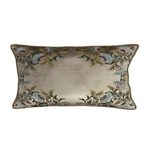 Cushion Cover - Hand Embroidered - Multi Coloured with Floral Design - 400 X 600