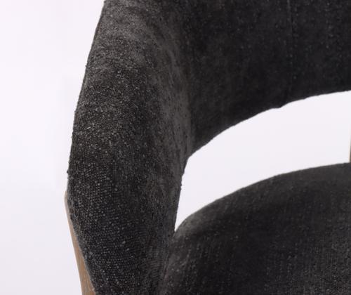 Luna Occassional Chair - Steel with Ash Accent Legs