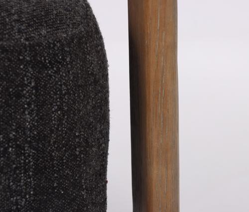 Luna Occassional Chair - Steel with Ash Accent Legs