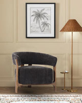 Luna Occassional Chair - Steel with Ash Accent Legs