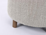 Luna Ottoman - Taupe with Reversible Ash Wooden Tray