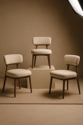 Willow Dining Chair in Natural Linen - 465 X 600 X 775