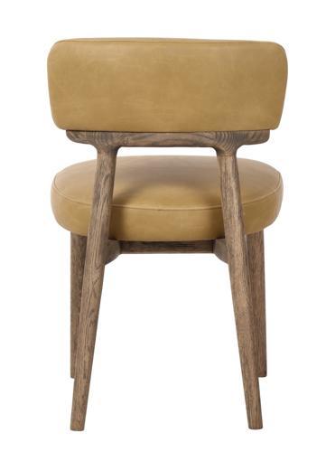 Willow Dining Chair in Ginger Leather - 465 X 600 X 775