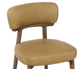 Willow Dining Chair in Ginger Leather - 465 X 600 X 775