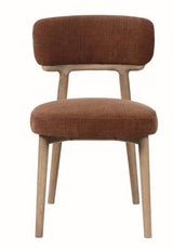 Willow Dining Chair in Autumn Rust Linen - 465 X 600 X 775