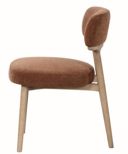 Willow Dining Chair in Autumn Rust Linen - 465 X 600 X 775