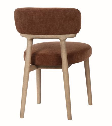 Willow Dining Chair in Autumn Rust Linen - 465 X 600 X 775