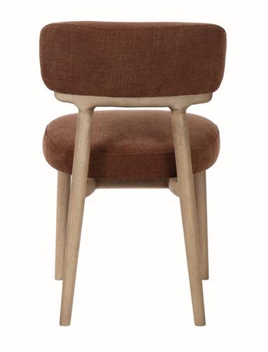 Willow Dining Chair in Autumn Rust Linen - 465 X 600 X 775