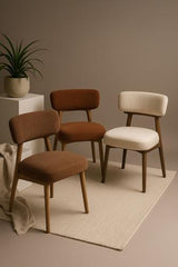 Willow Dining Chair in Autumn Rust Linen - 465 X 600 X 775