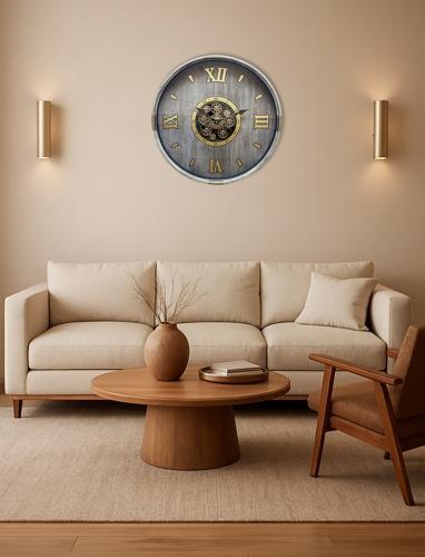 Round Gear Clock - 600 X 600 X 90