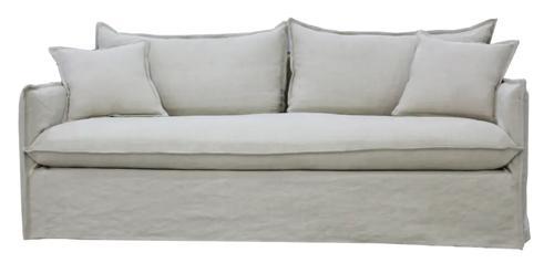 Chantilly Classic Slip Cover 3 Seat Sofa - Salt & Pepper