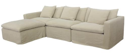 Carlton Chaise Suite - Ottoman / Hemp
