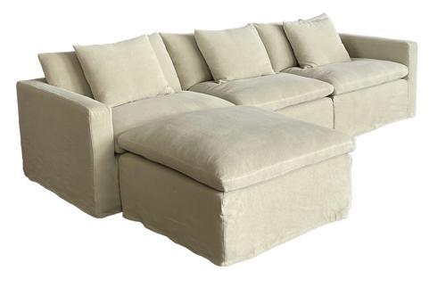 Carlton Chaise Suite - Ottoman / Hemp