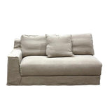 Amalfi 2 Seater Left - Burlap 100% Linen
