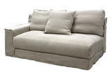 Amalfi 2 Seater Left - Burlap 100% Linen