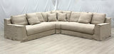 Amalfi 2 Seater Left - Burlap 100% Linen