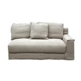 Amalfi 2 Seater Right - Burlap 100% Linen