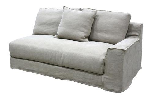 Amalfi 2 Seater Right - Burlap 100% Linen