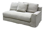 Amalfi 2 Seater Right - Burlap 100% Linen