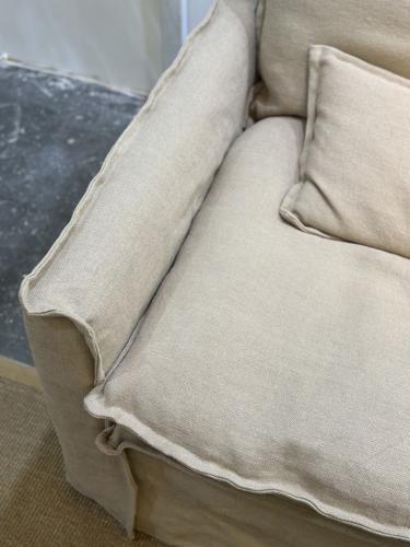 Marseille 3 Seater - Oatmeal 100% Linen