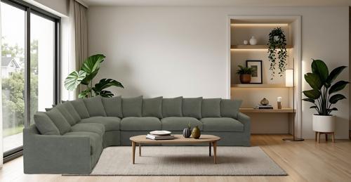 Lucca Left 2 Seater - Olive