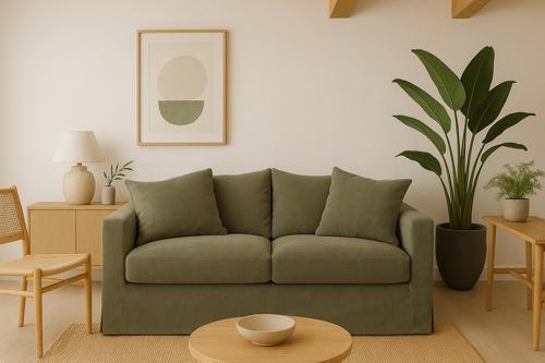 Lucca 2 Seater Sofa - Olive