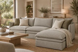 Calais Classic Ottoman - Oatmeal