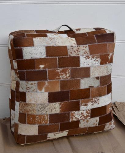 Leather Goat Skin Puf