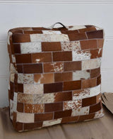 Leather Goat Skin Puf