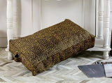 Leopard Leather Pillow