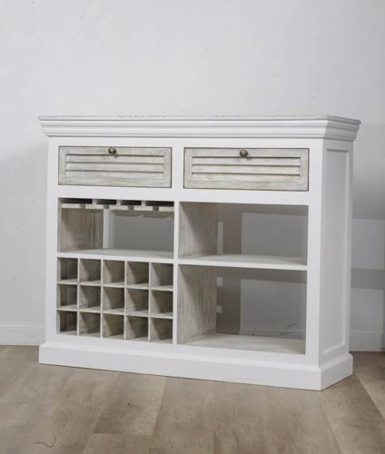 Antique White Drinks Cabinet - Mango