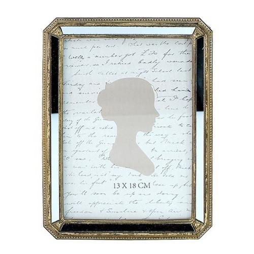 Ornate Photo Frame 5x7 - Gold / Black / White