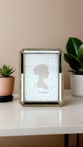 Ornate Photo Frame 5x7 - Gold / Black / White