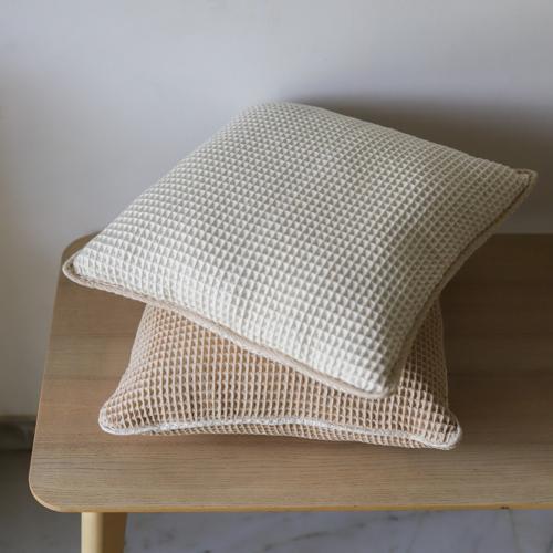 Pique Waffle Cushion Cover with Edging - Akiiko