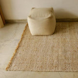 Handwoven Olio Jute Rug with Fringes - Akiiko - Medium
