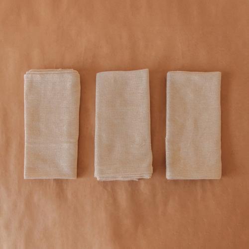 Beige Cotton Kitchen Towel - Set of 3 - Akiiko