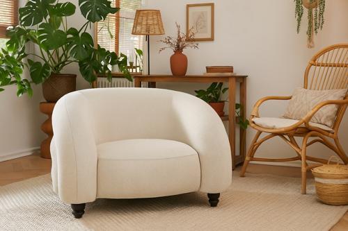 Denver Occasional Chair - Ivory - 985x960x810 Seat Height: 360mm