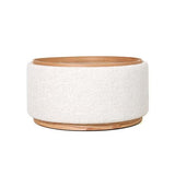 Miami Tray Ottoman Xl Withwood Base - Seashell