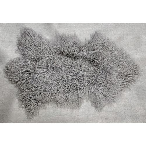 Tibetan Long Wool Single Sheepskin - Grey