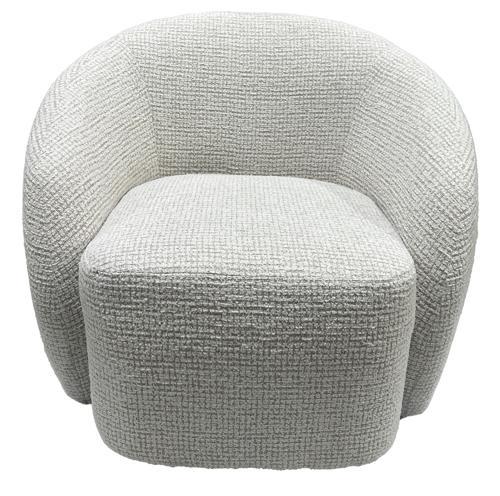Daisey Swivel Accent Chair - White & Taupe