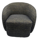 Daisey Swivel Accent Chair - Gold & Black - 860x820x670; Seat Height: 420mm