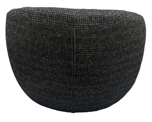 Daisey Swivel Accent Chair - Gold & Black - 860x820x670; Seat Height: 420mm